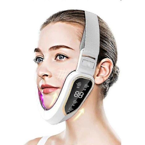 Appareil de lifting facial par thérapie photonique LED, amincissement du visage, masseur vibrant, lifting du double menton en V (1/5)