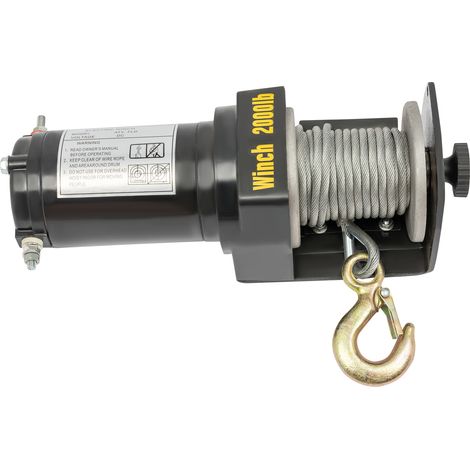 Treuil électrique, treuil à câble, élévateur à câble, élévateur à câble de 0,4KW, treuil avec télécommande filaire, hauteur de levage 6m, capacité de charge 900kg (1/5)