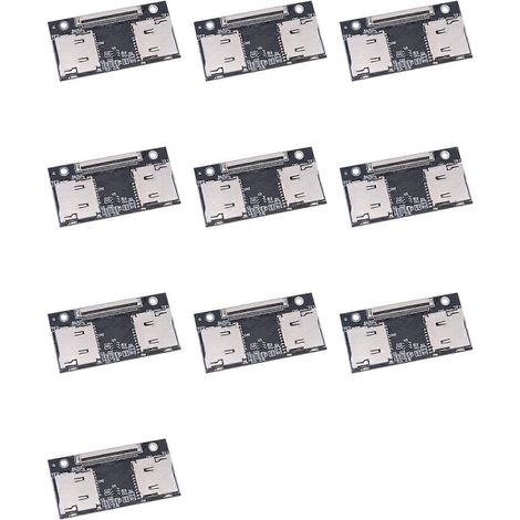Lot de 10 TF adaptateur carte Dual TF carte d’alimentation pour ZIF Anti-Interference Connection carte Adapté pour Ordinateur et Jeu Consoles (1/5)