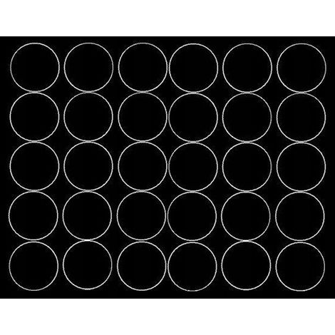 Autocollants ronds de 8 cm, pastilles, 30 pièces, noir mat