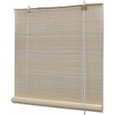 Stores à rouleau Bambou naturel 2 pcs 120x160 cm