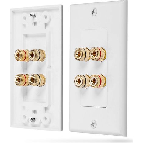 Panneau mural pour haut-parleurs 2x4, panneau audio pour home cinéma, compatible avec 2 haut-parleurs (1/5)