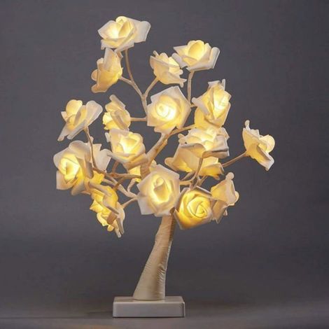 Lampe Rose - 24 LED Blanc Chaud - Rechargeable USB - Décoration Intérieure - 1 Pièce (1/4)
