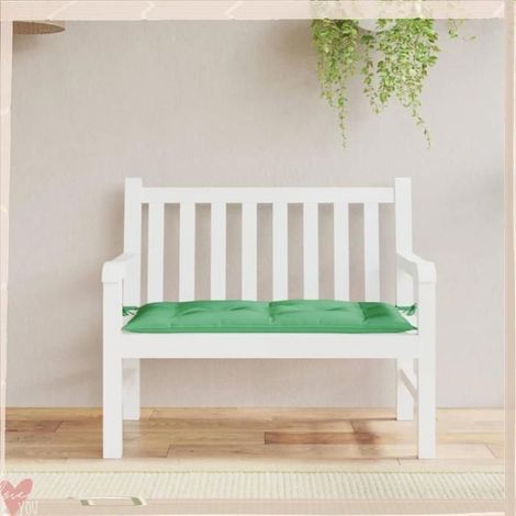 361816 Coussin de banc de jardin vert 110x50x7 cm tissu oxford (1/5)