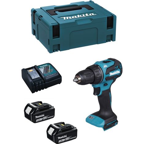 Taladro Atornillador MAKITA DDF490RFJ (2 x 3,0 Ah + DC18RC + MAKPAC 2) (1/5)
