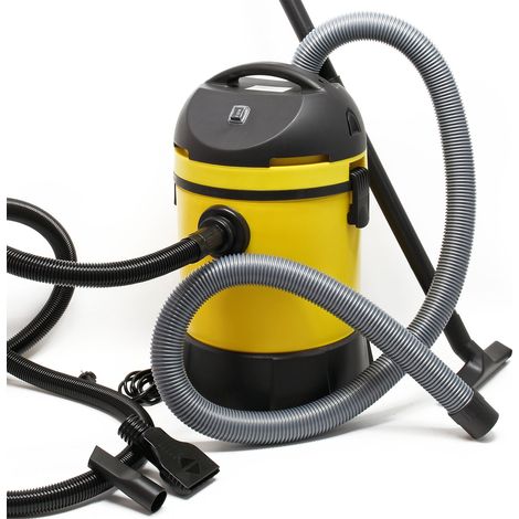 Wiltec Aspirapolvere industriale 1400 W e serbatoio da 30 L, Aspirazione  per liquidi e solidi con Sistema di svuotamento automatico, Attrezzo  multiuso con accessori