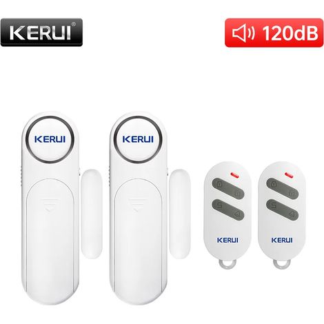 (Pack 2) Alarme sans fil pour porte et fenêtre, 120 dB, adaptée à la sécurité des enfants et à la sécurité de la maison. (1/5)