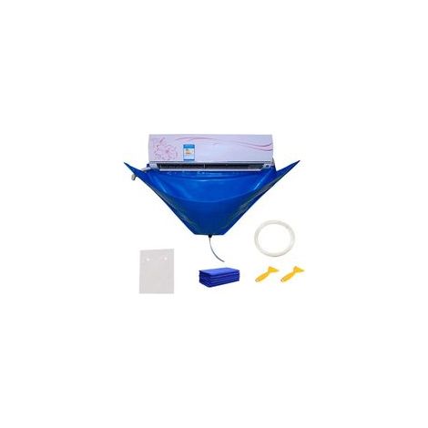 Housse de Protection Climatisation Split Étanche 130x60 cm avec Couvre-Tuyau d'Évacuation, Anti-UV et Poussière (1/4)