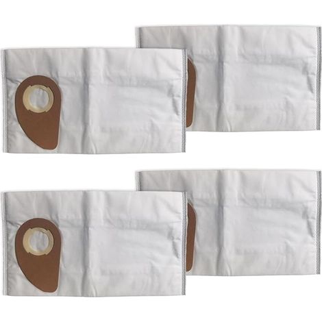 Lot de 4/10 sacs à poussière de rechange pour aspirateurs Nilfisk Buddy II 12 18 12 L 18 L/INOX – 81943048 – Sacs à filtre en polaire (lot de 4) (1/5)