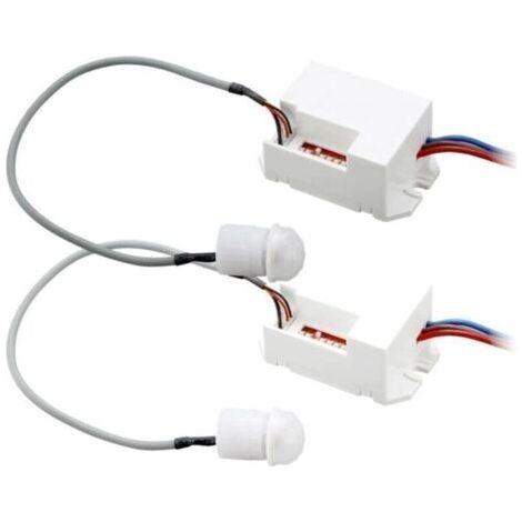 Lot de 2 Détecteurs de Mouvement Encastrable Infrarouge IP65 (1/5)
