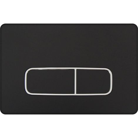 JSSEVN - Toilet flush plate, compatible with UP300 & UP320, with dual flush, equipped with a set of flush levers and an installation frame (black) (1/5)