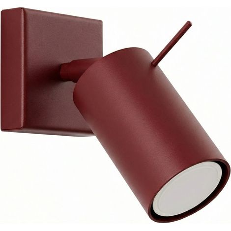 Applique RING bordeaux 8x8x16cm Acciaio Sollux (1/5)