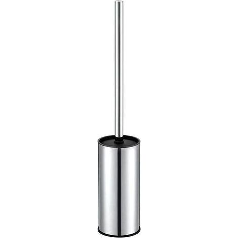 Porte-Brosse WC en Acier Inoxydable Chromé Rond sur Pied pour Salle de Bain (chromé) (1/4)