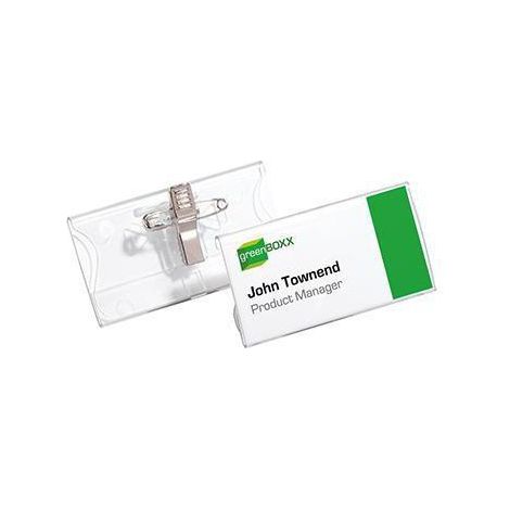 DURABLE Namensschild 812119 75x40mm Acryl tr 25 St./Pack. (1/4)