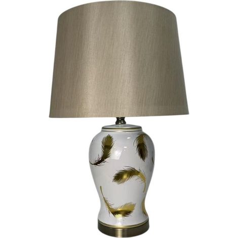 Lamp and Shade - Ceramic - L20 x W20 x H45 cm