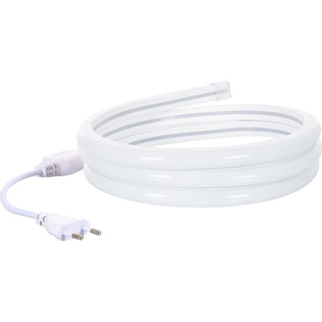 Striscia LED Neon Regolabile 220V Bianco Freddo Semicircolare 180 7.5W/m IP67 Taglio 100cm 3 m
