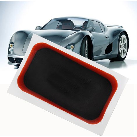 Packung mit 10 universellen Reparaturflicken für Auto- und Motorradreifen, 80x130mm, radial, verstärktes Gummi, hochhaftende Aufkleber. (1/5)