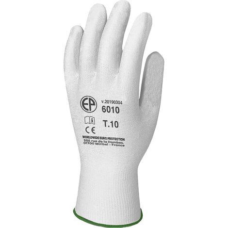 Lotto di 10 paia di guanti lavorati a maglia 100% poliammide 13 g Taglia 9 (1/2)