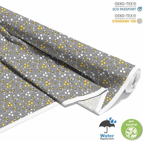 OUTDOOR DEKOSTOFFE OXFORD - Motiv Bienen und Waben (1/5)