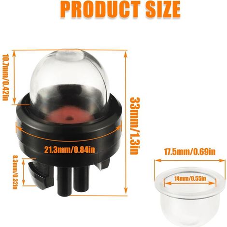 5-teiliges Kraftstoffvorpumpen-Set + 5-teilige Vergaser-Zündkapselpumpe, Kraftstoffpumpe, Vergaser-Ölpumpe, für Stihl/Weed Eater/McCulloch/Ryobi Echo (1/4)