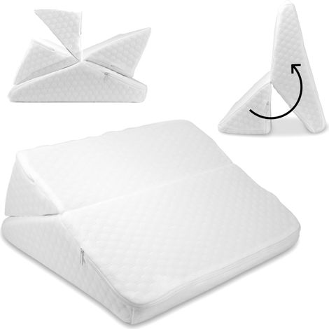 Fishtec – Coussin d'allaitement ajustable 4 en 1 – Mousse haute résilience – Dimensions 38x34x15cm – Confort optimal pour soutien corporel