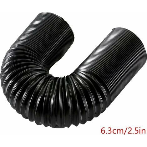 Tuyau d'admission d'air automobile universel ID 2,5 pouces (63mm) tuyau de conduit d'expansion Flexible d'admission d'air modifié s'étendant jusqu'à 1 mètre (1/5)