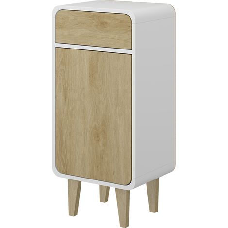 Mueble Midi Arla, Blanco/roble, 40 x 81 cm, Vicco