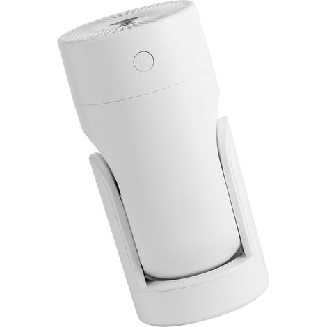 Mini humidificateur à tête vibrante avec lumières colorées, 2 niveaux de brume fine, silencieux et hydratant, pour voiture ou bureau, blanc. (1/5)