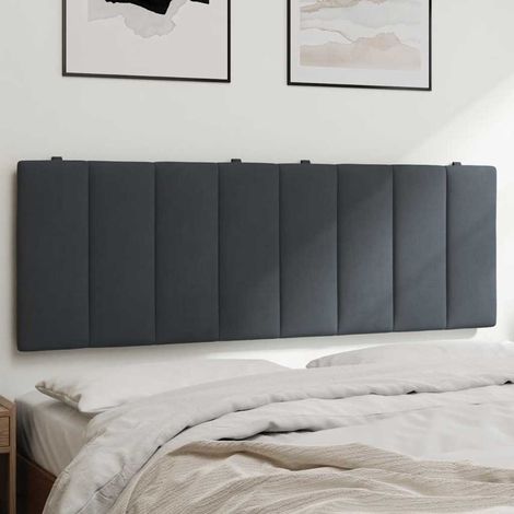 Kopfteil-Kissen "Hanko" Dunkelgrau 140 cm Samt (1/5)
