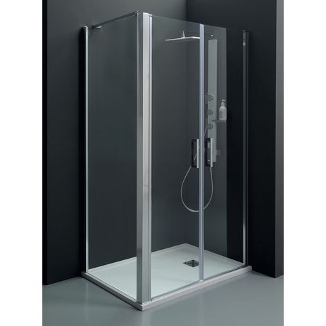 Box doccia SALOON in cristallo 6 mm trasparente 70x70 con profilo