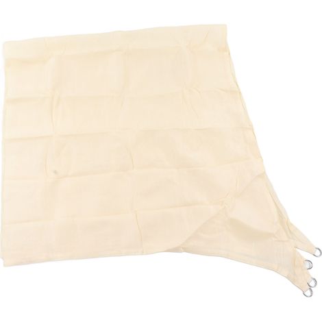 Voile d'ombrage imperméable en polyester, anti-UV, avec anneaux en acier inoxydable pour jardin et piscine, 3x3 m (1/5)
