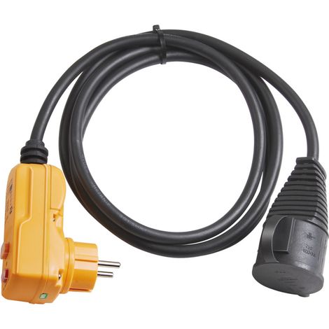 Schutzadapterkabel FI IP44 2m schwarz H07RN-F 3G1,5 (1/5)