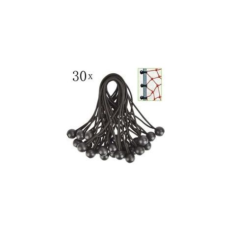 30pcs Tendeur Elastique, Tendeurs Elastique Caoutchouc avec Boule, pour Bâche,Pavillon,Tente,Rideaux,Grillage Jardin.Fixation de Bâche de Serre,Fixation de Bâche de Remorque. (1/4)