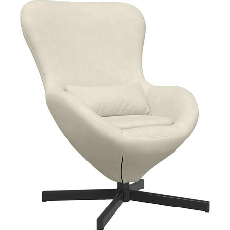 Maison Exclusive - Eiersessel Creme 63 x 73 x 90 cm Samt