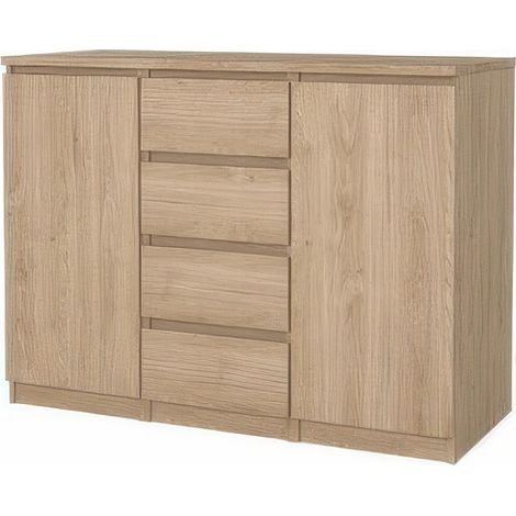 KIT MADIA 2A+4C NAIA 121X50X91CM ROVERE