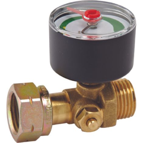 Valvola Termostop con Manometro e Guarnizione per GPL 20 x 14 Gnali Bocia
