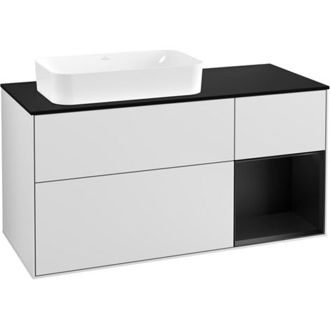 V&B Waschtischunterschrank Wandbeleuchtung Finion 120cm, Pl b m, Rg r bla m Lac, wh. m Lac (1/2)
