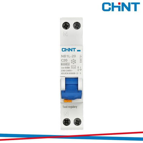 Interruttore magnetotermico differenziale 1 modulo CHINT 16A 30MA Tipo Salvavita