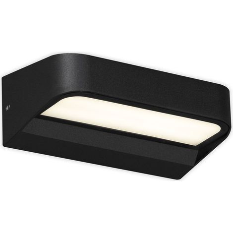 BRILONER AHLEN LED Außenwandleuchte, IP44 Spritzwasserschutz, Neutralweißes Licht, schwarz, 14,2 x 8,3 x 5,2 cm
