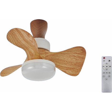 Ventilateur de Plafond avec Lumière – 380×190 mm – 30W 3 Vitesses – Télécommande -Bois (1/2)