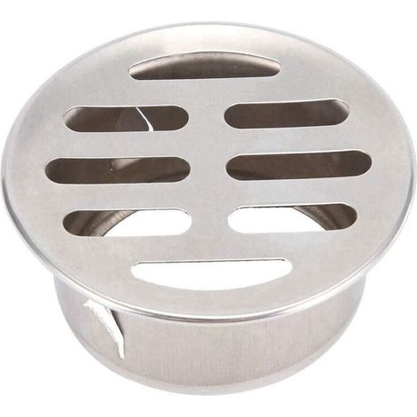 Siphon de Sol en Acier Inoxydable, Couvercle de Grille Rond Anti-Blocage Rond, Crépines de Vidange de Balcon pour Salle de Bain, Cuisine, Salle de Bain(50 Bouche Plate) (1/5)