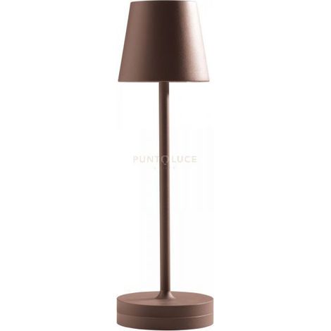Gea Luce GLS041 Lampada da Tavolino Esterno Ricaricabile LED 3W 300 lm 3000K IP54 colore Marrone