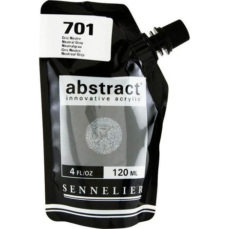 Peinture Acrylique - Sennelier - Abstract - 120ml - Satiné - Gris Neutre
