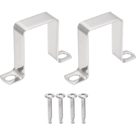 2Pcs Collier En U Pour Tube Carré 40x60mm Pour Tuyaux Barre (1/5)