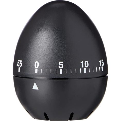 Chef Aid - Timer Meccanico a Forma di Uovo, Colore: Nero
