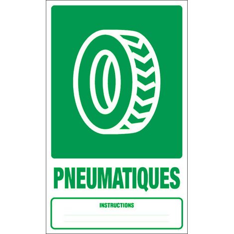 Panneau Dechets pneumatiques - Rigide 330x200mm - 4000688