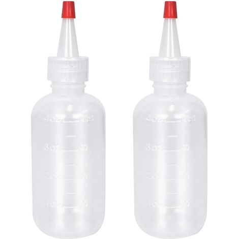 Botellas vacías, 2 unidades, con punta aplicadora, pintura, materiales para manualidades, peine para aceite capilar