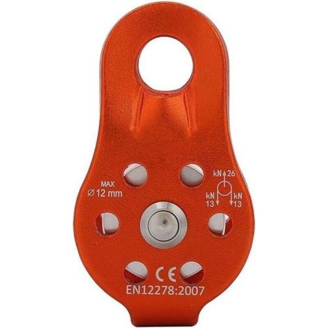Poulie de poulie en Alliage d'aluminium Bloc de poulie à Corde Simple Robuste pour Corde de 12 mm Escalade 26KN-LIAIKI (1/5)