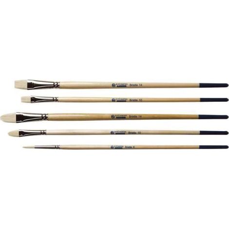 Set de pinceaux - ROYAL TALENS - 5 pièces - Soies de porc - Idéal pour peinture à l'huile et acrylique