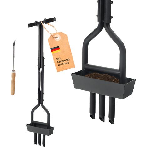 Rasenlüfter mit 3 Zinken + Kernsammelbox (1/5)